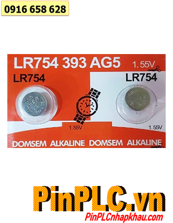 Domsem LR754, AG5, Pin cúc áo 1.5v Alkaline Domsem LR754, AG5  chính hãng 